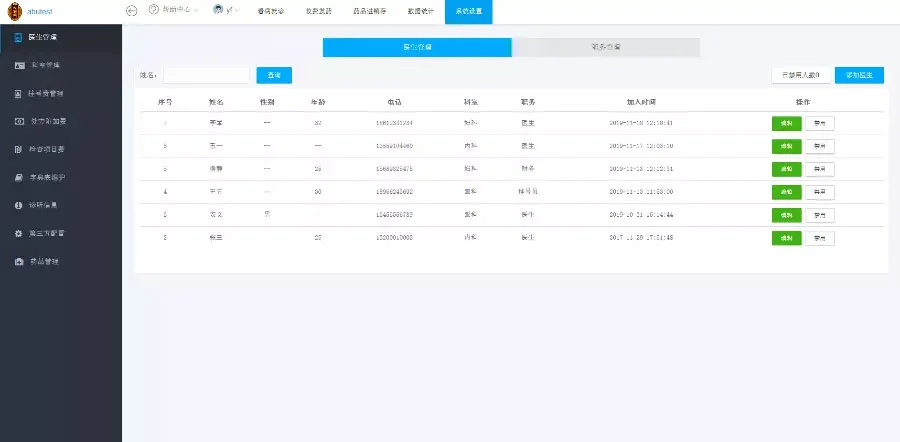 医疗门诊挂号系统后台thinkphp内核源码