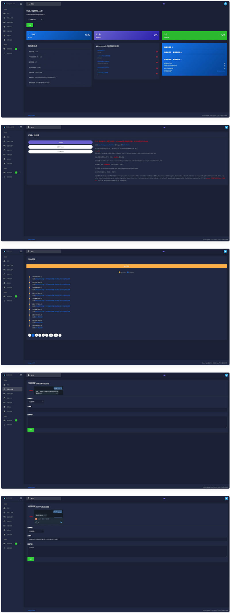 Telegram电报机器人系统关键词回复Telegram消息自动回复全开源php源码